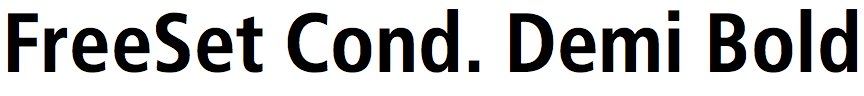 FreeSet Condensed Demi Bold