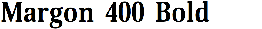 Margon 400 Bold