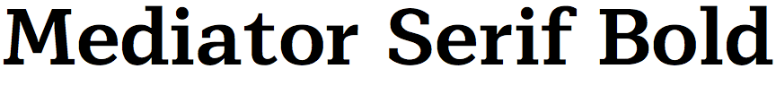 Mediator Serif Bold