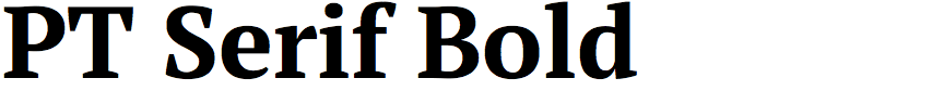 PT Serif Bold