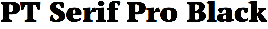 PT Serif Pro Black