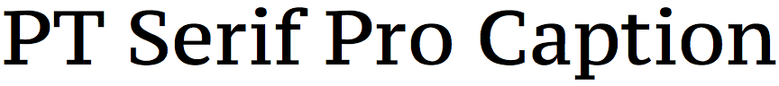 PT Serif Pro Caption