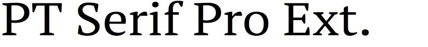 PT Serif Pro Extended