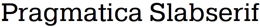 Pragmatica Slabserif