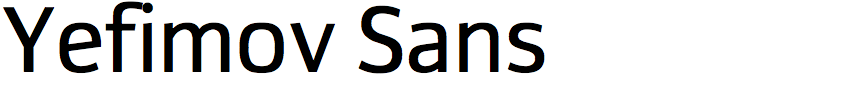 Yefimov Sans