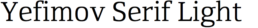 Yefimov Serif Light