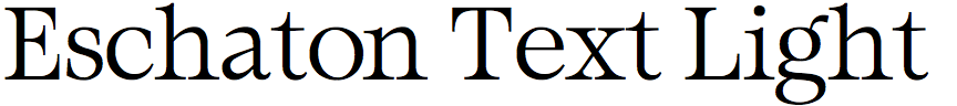 Eschaton Text Light