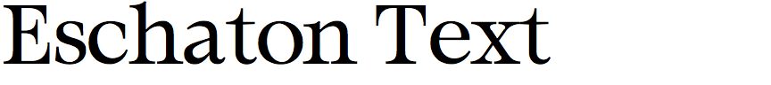 Eschaton Text