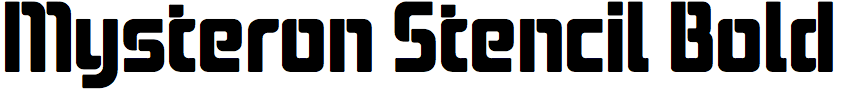Mysteron Stencil Bold