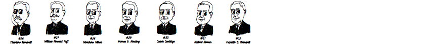 Cartoon US Presidents Dingbats