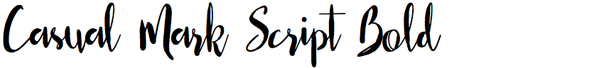 Casual Mark Script Bold