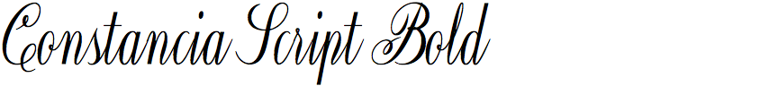 Constancia Script Bold