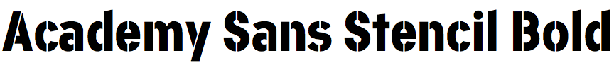 Academy Sans Stencil Bold