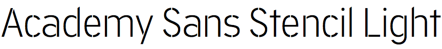 Academy Sans Stencil Light