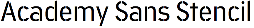 Academy Sans Stencil