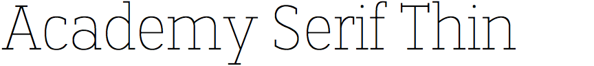 Academy Serif Thin