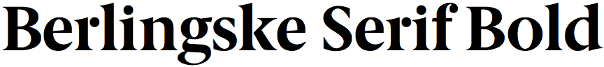 Berlingske Serif Bold