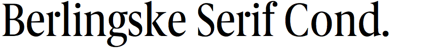 Berlingske Serif Condensed