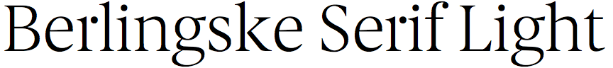 Berlingske Serif Light