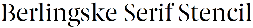 Berlingske Serif Stencil