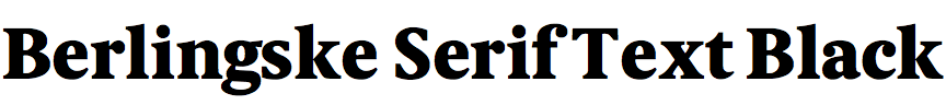 Berlingske Serif Text Black