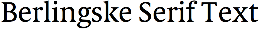 Berlingske Serif Text