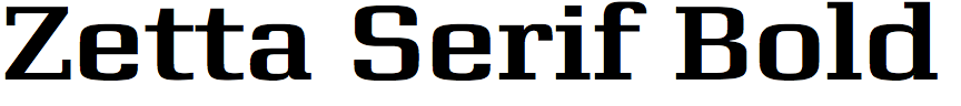 Zetta Serif Bold