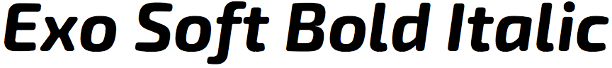 Exo Soft Bold Italic