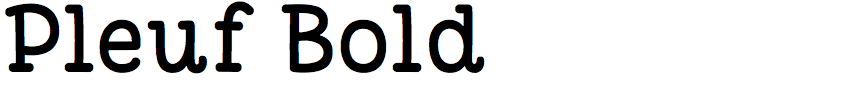 Pleuf Bold