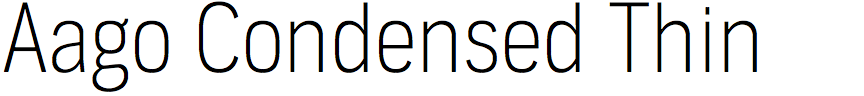 Aago Condensed Thin