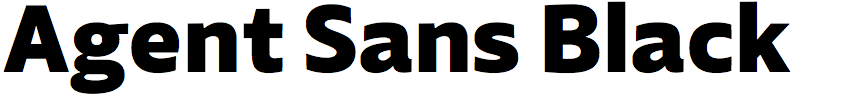Agent Sans Black