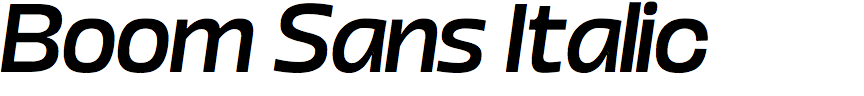 Boom Sans Italic