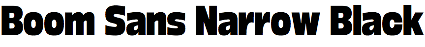 Boom Sans Narrow Black