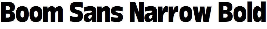 Boom Sans Narrow Bold
