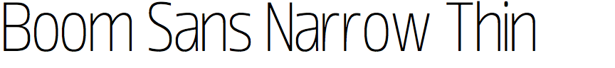 Boom Sans Narrow Thin