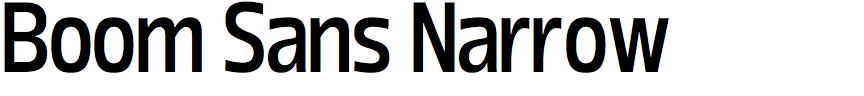 Boom Sans Narrow