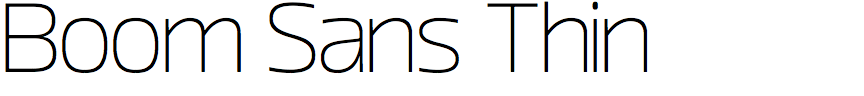 Boom Sans Thin