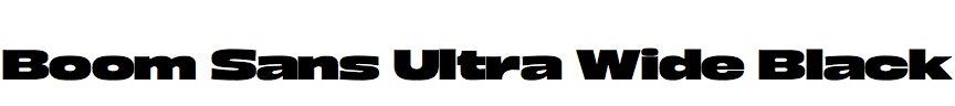 Boom Sans Ultra Wide Black
