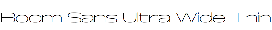 Boom Sans Ultra Wide Thin