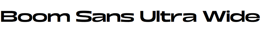 Boom Sans Ultra Wide