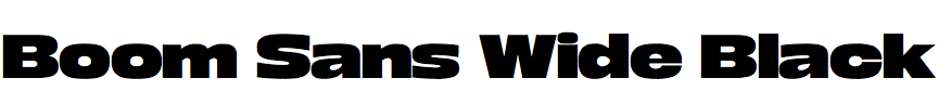Boom Sans Wide Black