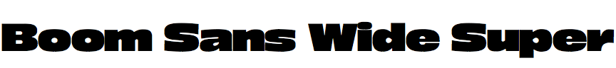 Boom Sans Wide Super