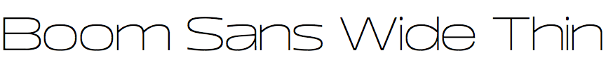 Boom Sans Wide Thin