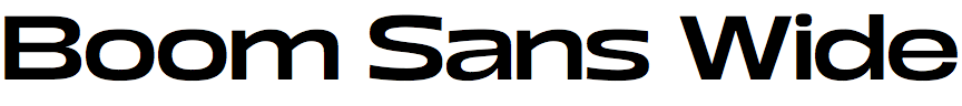 Boom Sans Wide