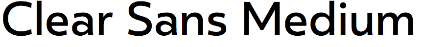 Clear Sans Medium