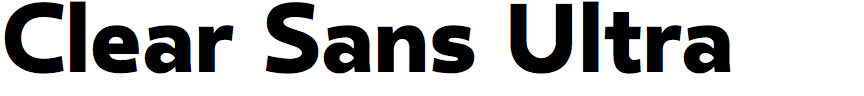 Clear Sans Ultra