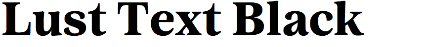 Lust Text Black