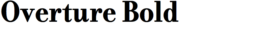 Overture Bold