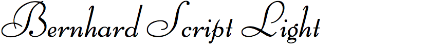 Bernhard Script Light