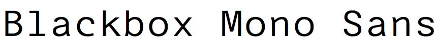 Blackbox Mono Sans